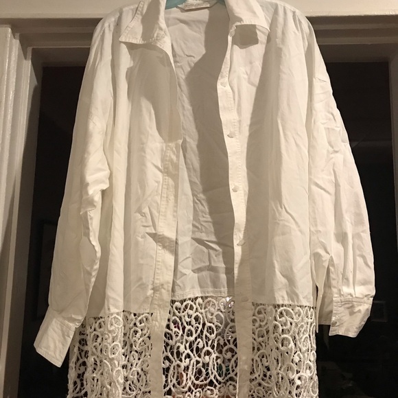 Button Down Beach Swim Coverup or Shirt. - Picture 1 of 2